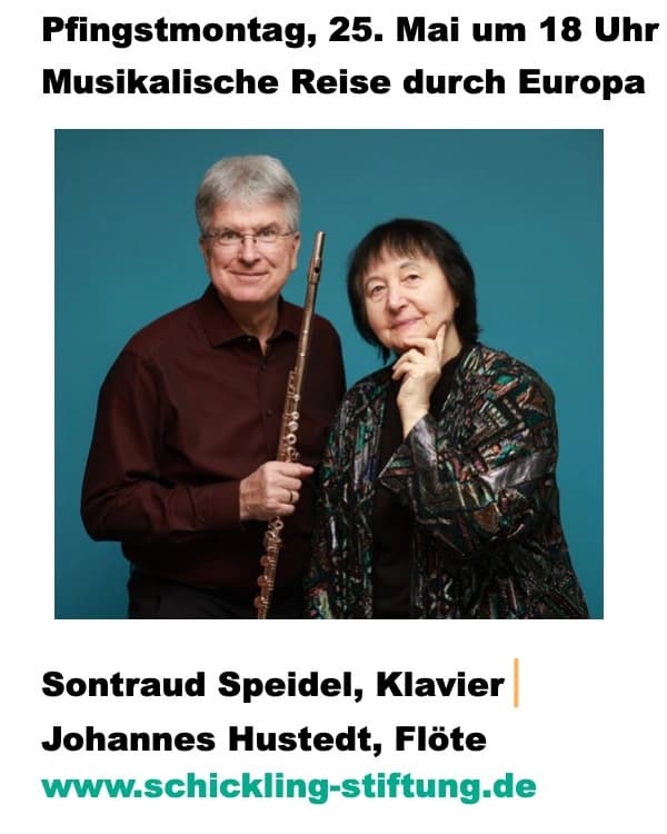 Duo-Werke von Bach, Beethoven, Sveinbjörnsson und Lyssenko.
Die Erich-Schickling-Stiftung freut sich auf exzellente Kammermusik inmitten des Günztals!

#erichschickling #schicklingstiftung #erichschicklingstiftung #ottobeuren #günztal #unterallgäu  #kunststiftung #architektur #natur #allgaeutourist #kunst #veranstaltungen #konzerte
#KlassischeMusik #Musikgenuss 
#allgäuliebe #ausflugstipps #kammermusik #flöte #classicalpianist